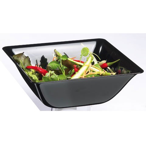 Solia Disposable Salad Bowl Fluid 2500ml Black, 10Pcs/Pkt,