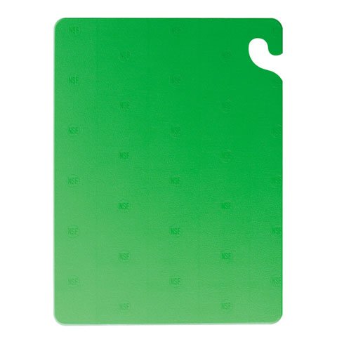 San Jamar Cut-N-Carry Cutting Board With S-Hook 12x18x1/2", Green