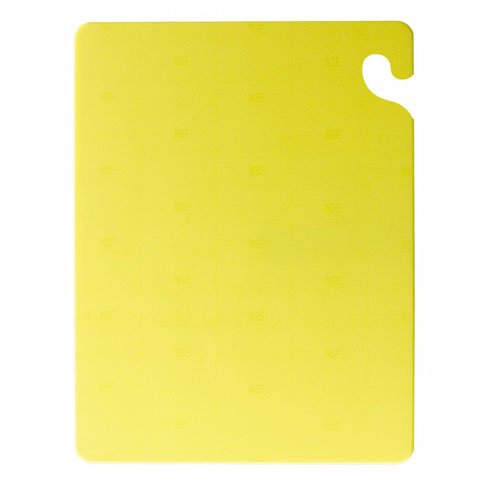 San Jamar Cut-N-Carry Cutting Board With S-Hook 12x18x1/2", Yellow