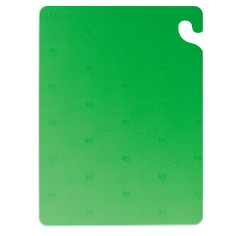 San Jamar Cut-N-Carry Cutting Board With S-Hook 15x20x1/2", Green