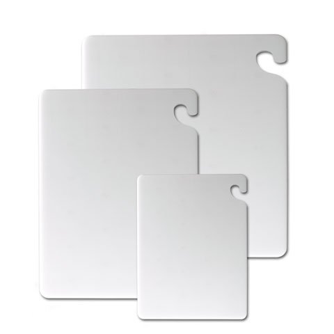 San Jamar Cut-N-Carry Cutting Board With S-Hook 15x20x1/2", White