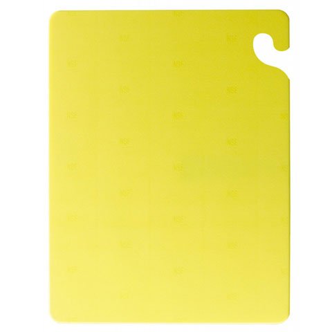 San Jamar Cut-N-Carrycutting Board With S-Hook 15x20x1/2", Yellow