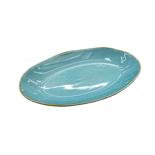 Cerabon Noma Oval Plate L33.1xW18.8xH3.6cm, Sesame Blue
