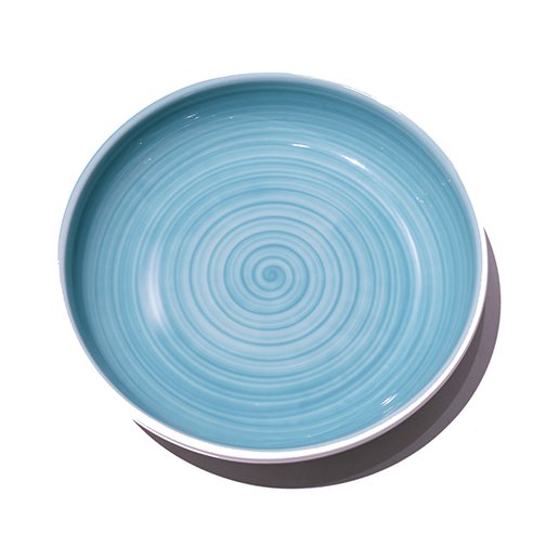 Cerabon Petye Madison Porcelain Round Deep Dish Ø20xH4.5cm, Blue Mint