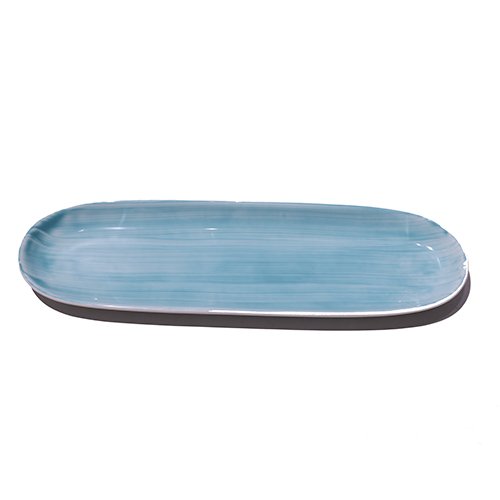 Cerabon Petye Madison Porcelain Oval Dish L34xW10xH2.5cm, Blue Mint