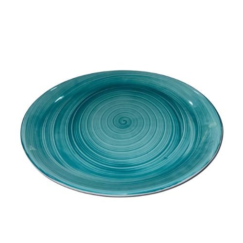 Cerabon Petye Madison Porcelain Oval Plate L34xW27xH3cm, Blue Mint