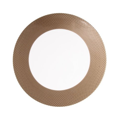 ROUND FLAT-SURFACE SHOW PLATE, PRINTED RIM SERIES