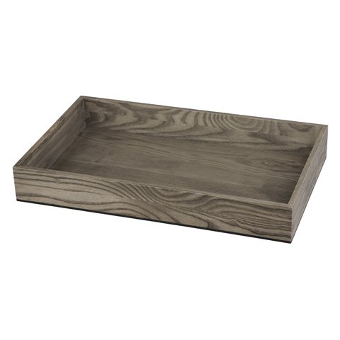 Tiger Hotel T-Collection Wooden Tray L53×W32.5×H7.5cm, Gray Ash