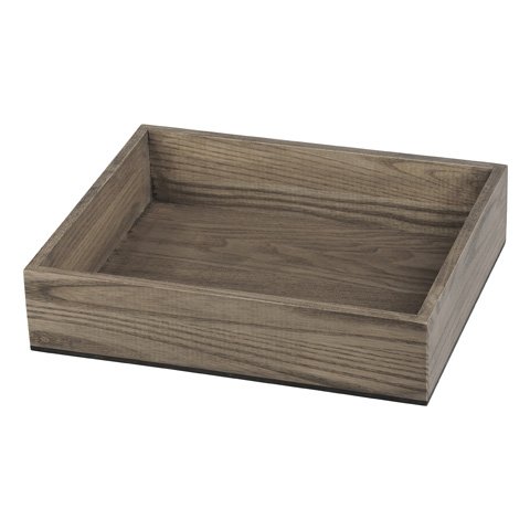 Tiger Hotel T-Collection Wooden Tray L32.5xW26.5xH7.5cm, Gray Ash