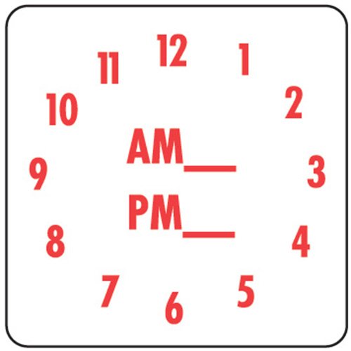 Ecolab Daydots Dissovable Label Clock Dot 1", 1000Pcs/Roll