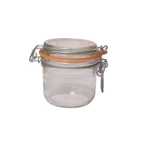 GLASS PRESERVING JAR with CLIP