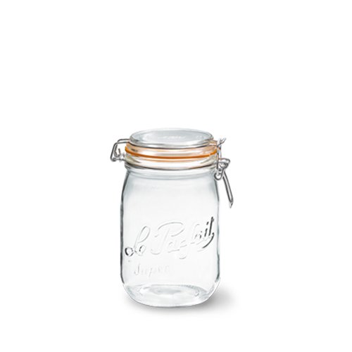 Le Parfait Glass Preserving Jar With Clip Ø8.5cm, 1L, Bocaux Super