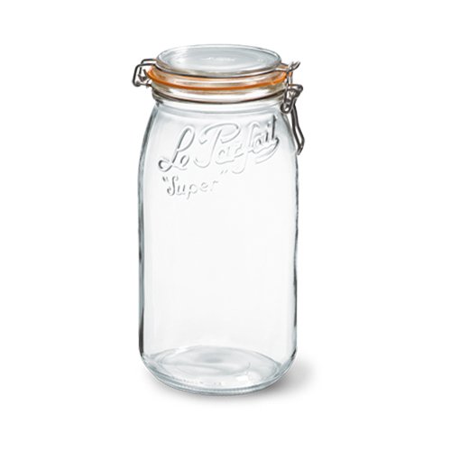 Le Parfait Glass Preserving Jar With Clip Ø10cm, 3L, Bocaux Super