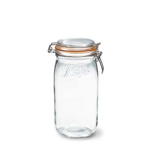 Le Parfait Glass Preserving Jar With Clip Ø8.5cm, 1.5L, Bocaux Super