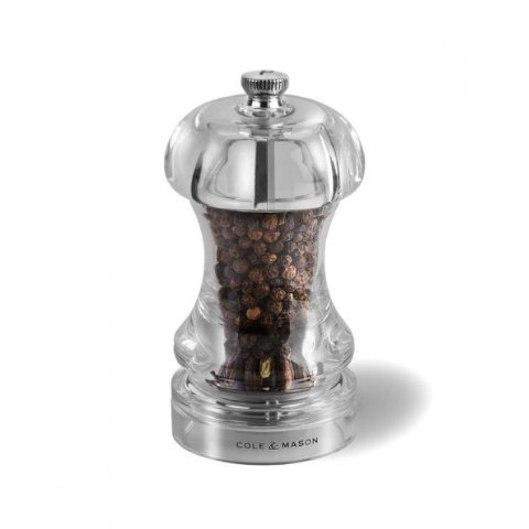 ACRYLIC PEPPER MILL with CARBON STEEL MECHANISM