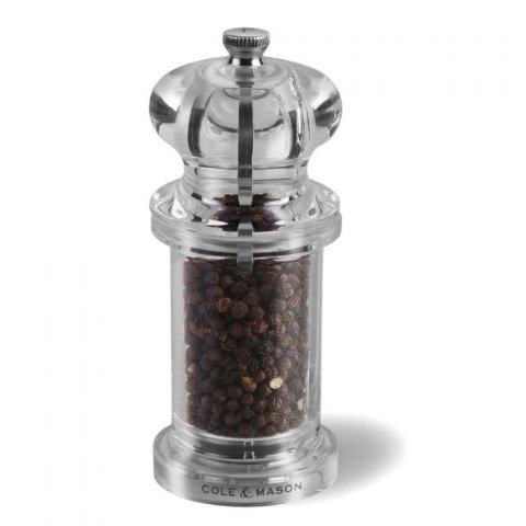 ACRYLIC PEPPER MILL with CARBON STEEL MECHANISM