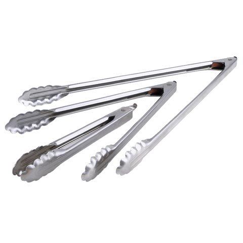 HEAVY DUTY STAINLESS STEEL SCALLOP TONGS with LOCK