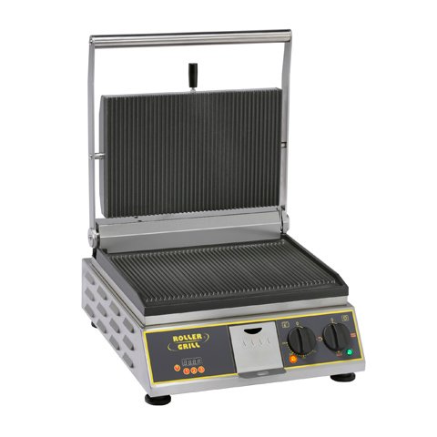 CONTACT-GRILL FOR SANDWICH WITH GROOVED TOP &BASE