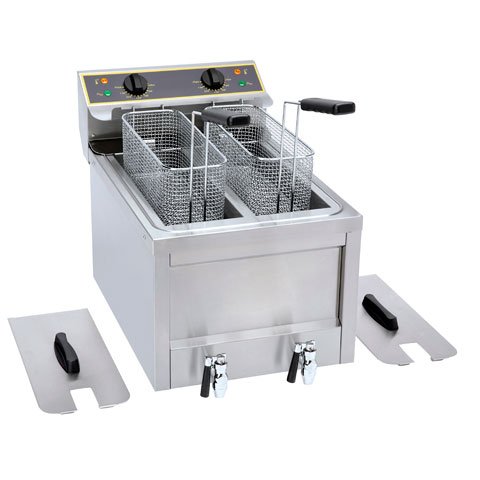 DOUBLE DEEP FRYER WITH TAP 2x8L