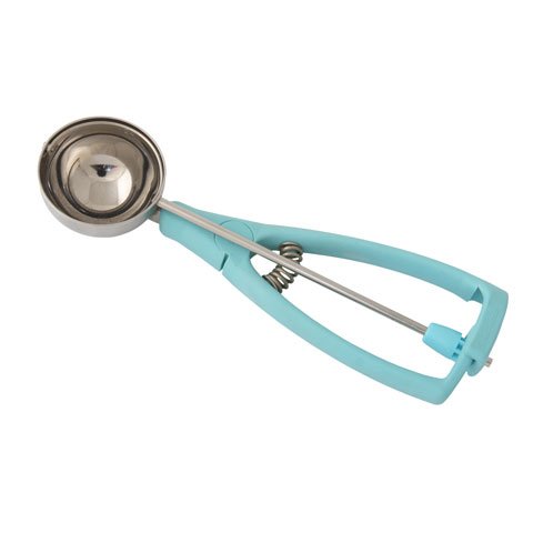 STAINLESS STEEL ICE CREAM SCOOP with COLOUR PLASTIC HANDLE