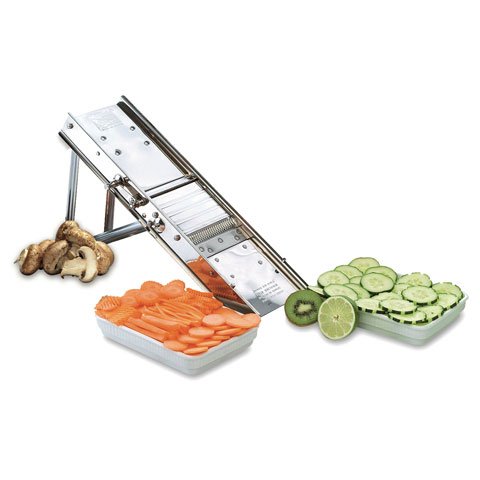 STAINLESS STEEL MANDOLINE 38 BLADES - TABLE STAND WITHOUT PROTECTIVE CARRIAGE