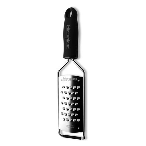(14-01543) S/S EXTRA COARSE GRATER L30xW7.5cm, BLACK, GOURMET, MICROPLANE