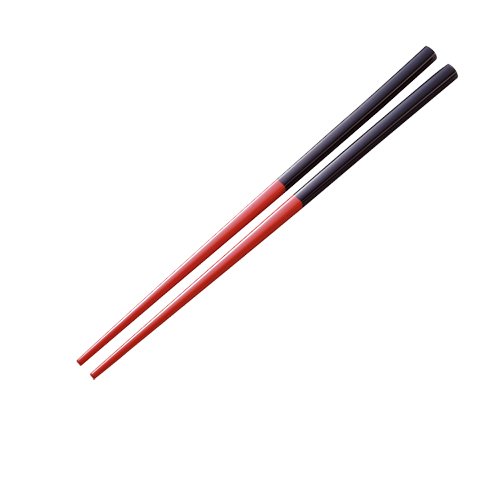 MEL DUO COLOUR CHOPSTICKS 22.7cm, RED/BLACK, 10prs/pkt