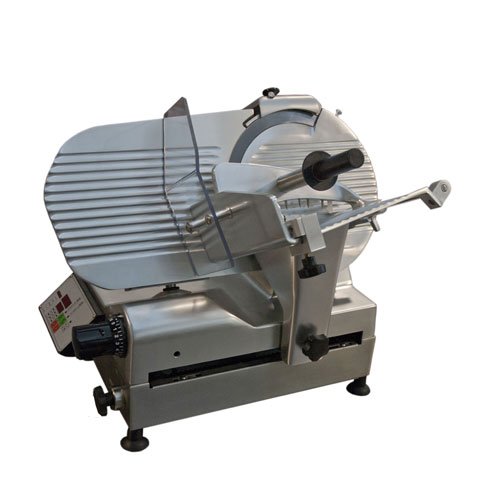 (PROFESSIONAL) AUTOMATIC MEAT SLICER MACHINE WITH SAFETY RING & SLICER TABLE BLOCKAGE DEVICE L50xW33.5xH53cm,43Kgs, 230V/50Hz/220W, 1-PHASE, CE, ESSEDUE ==1 YEAR WARRANTY==